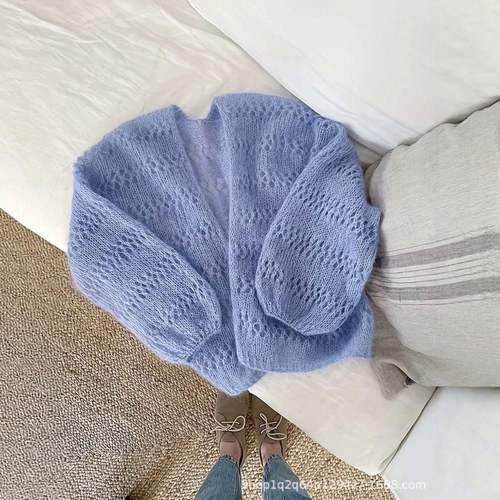 Xi Yin One-Shoulder Knit Sweater: Loose, Slimming, Hollow Design for Women