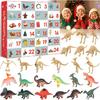 Christmas Dinosaur Advent Calendar 2025 for Kids,24 Days Advent Calendar to Christmas Surprise Dinosaur Toys Set with Different Dino Figures,