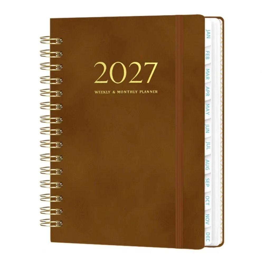 Thick Pages 2027 Weekly Planner Lightweight Spiral Planner 365-day Schedule Notebook  Work