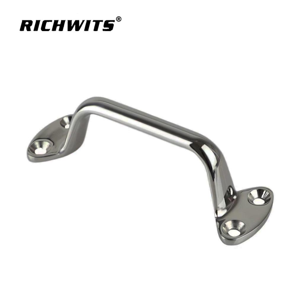 Marine Grade 316 Stainless Steel Yacht Handrail - 150mm Boat Handle Pull Accessory 6” 304 Stainless Steel (Weight: 175g)