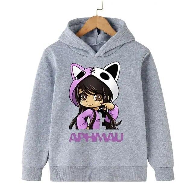 Fashion Children Hoodie, Cartoon Anime Girl And Pet With Sleeve Prints Decor Pattern Pullover Sweatshirt, Fall Winter Casual Sport Long Sleeve Top