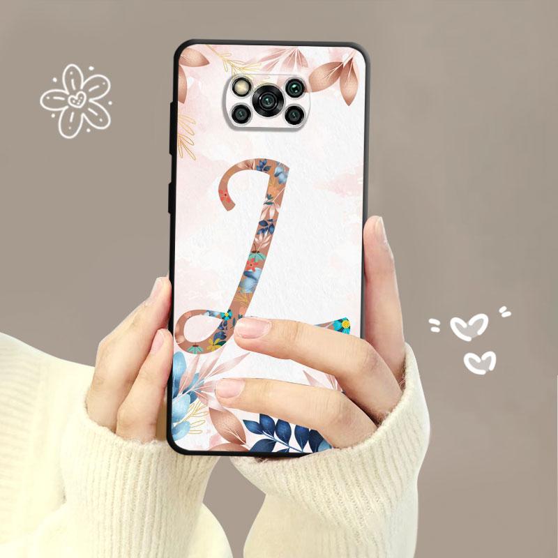 Blumenmuster Blatt Buchstaben Kunst für Xiaomi Poco X3 Nfc X4pro X5 M3 für Mi 12 13 11 10 10t 8 Note10 Lite 11ultra 11t Pro F1 Abdeckung