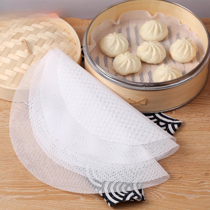 Non-stick Steamer Mat Dim Sum Tool Food Grade Silicone Reusable Restaurant Kitchen Mat Steamer Mat Kitchen Cooking Accessories