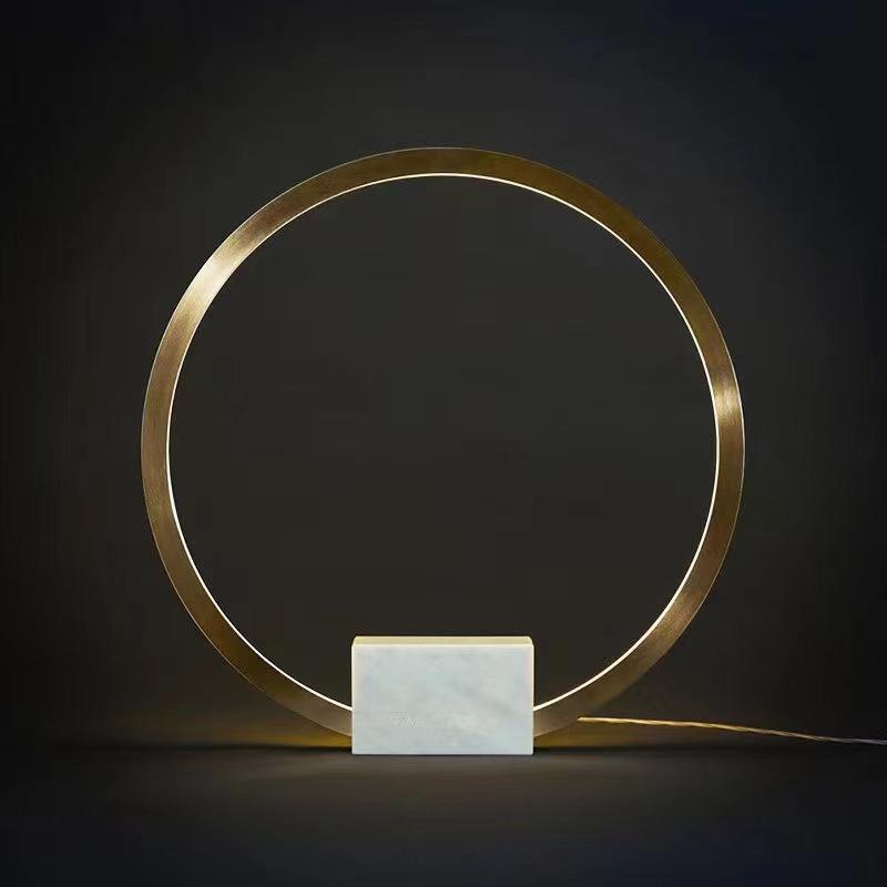 ECOJAS 2022 Nordic Marble Luxury Desk Light Art Home Decor Bar Restaurant Bedside Modern Led Table Lamps