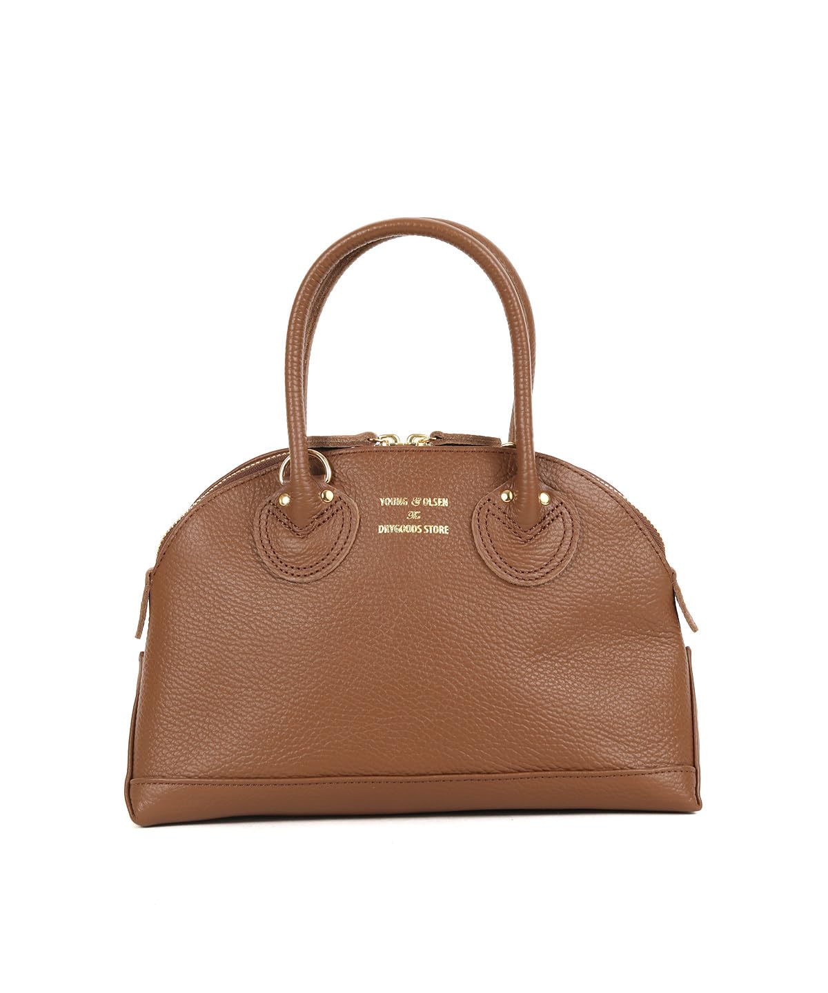 

Handbag EMBOSSED LEATHER ZIP BOAT BAG S BROWN [Young & Olsen] Women s коричневий