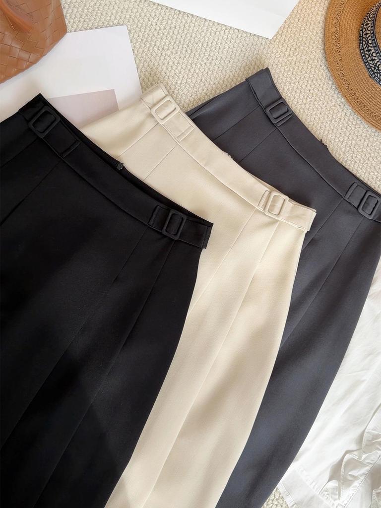2026 Spring Korean A-Line Pleated Midi Skirt – High-Waisted, Slimming Fit for Women
