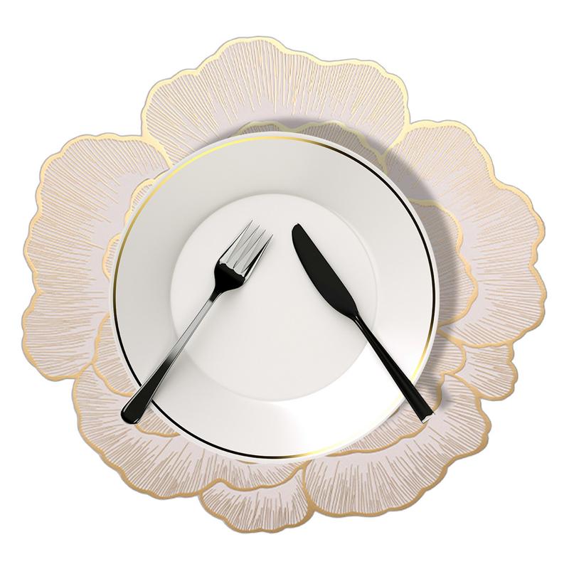 Descansos de Copos Florais Tapete de Cozinha PVC Descanso de Mesa Almofada Quente Descansos de Mesa para Mesa de Jantar Isolamento Térmico Antiderrapante Cozinha