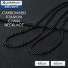Phiten Carbonized Titanium Chain Necklace Mens Womens Athlete Simple