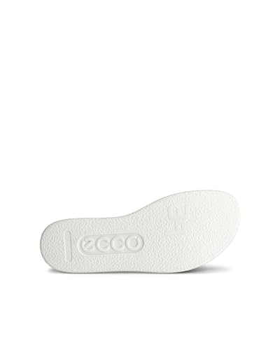 ECCO Float Genuine Leather Women's Flat Sandals, 27374360958, White/Pure White Gold, Size 23.5 cm, 3E