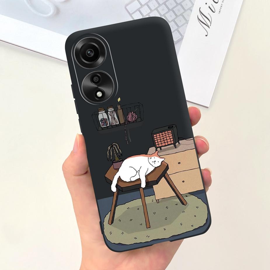 For Oppo A78 4G Case CPH2565 Cute Dinosaur Cartoon Painted Cover Soft Silicone Phone Case For Oppo A78 A 78 OppoA78 4G 5G Fundas