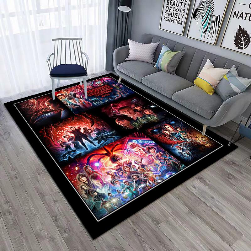 Halloween Horror Horror Theme Stranger Things Carpet Home Living Room Decoration Table and Chairs Anti Slip Door Mat Outdoor Picnic Mat Carpet A7