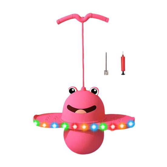 Balance Jumping Ball for Kids Panda Frog Bouncing Ball with Handle & Pump Pogo Sticks Core Strength Motor Skills Coordination Trainer
