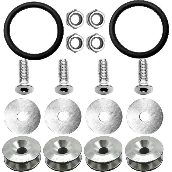 Universal Billet Bumper Trunk Quick Release Fastener Kit, Quick Release Trunk Front Rear Bumper Fasteners Fenders Holders Car Bumper Clips Kit