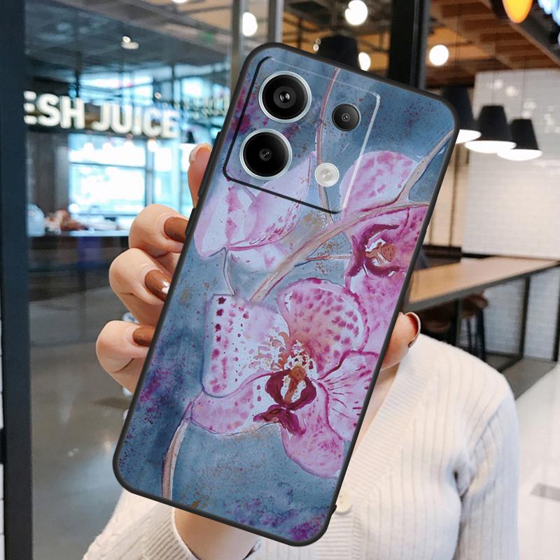 Orchid Flowers Colorful Case For Xiaomi Redmi Note 14 Pro 10 11 12 13 15 Pro Plus Redmi 15C 14C 10C 12C 13C 15 Cover