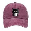 Cotton Snapback Baseball Cap Cute Cat Adjustable Cotton Cap Coffee Cat Printed Baseball Hat for Mom Grandma Cat Lover