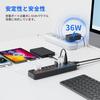 JESWO USB Hub with Power 7 Port Expansion 4 Charging USB 5Gbps Data Expansion with Independent 12V3A AC Adapter Compatible with Pro and Other Systems