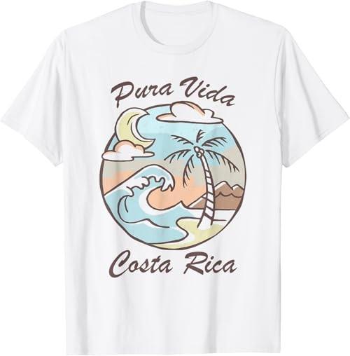 

Pura Vida Costa Rica T-Shirt Colorful Tropical Beach Tee T-Shirt Unisex T-Shirt L