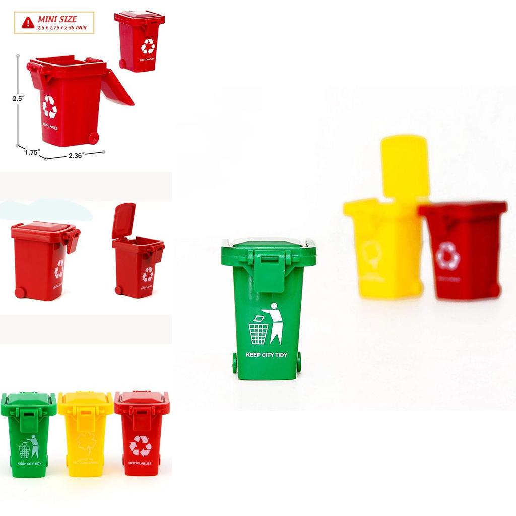 Charmante Mülleimer-Spielzeug Müllwagen-Mülltonne Mini Bordsteinmülleimer Für Kinder