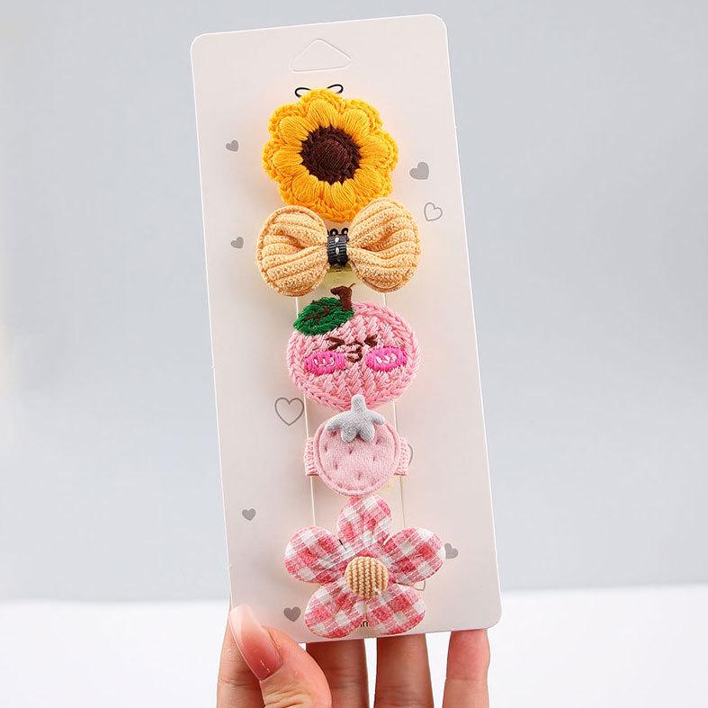 

Adorable Cartoon Animal & Flower Hair Clips Set for Baby Girls