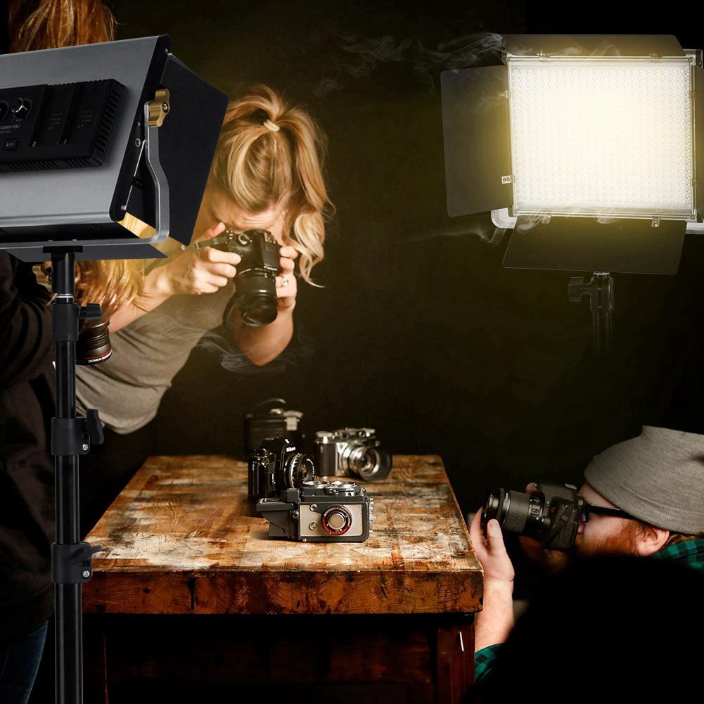 VBESTLIFE LED Video Light 3200 5600K Bi Color CRI 95+ Dimmable with Barn Door