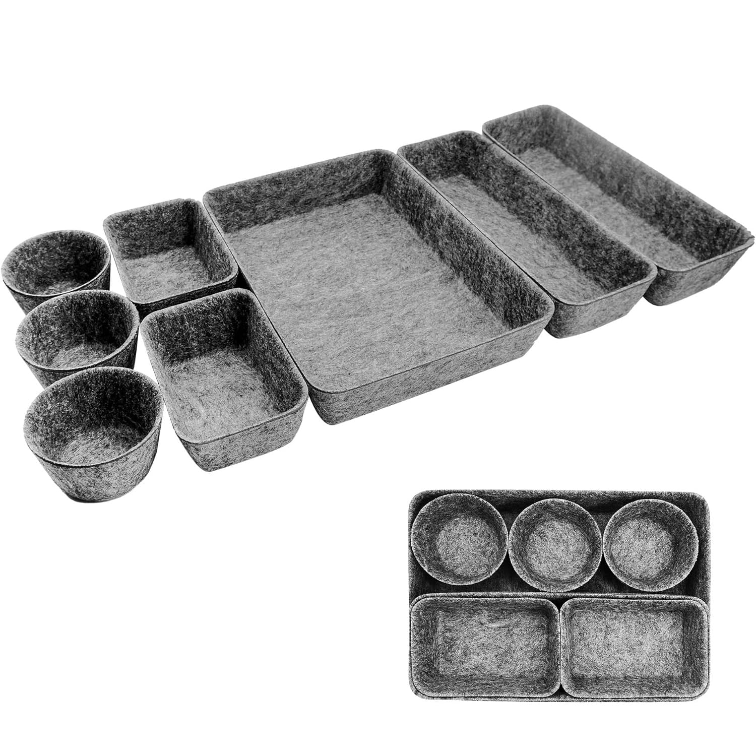 Drawer desk drawer desk storage divider small item stationery office dark gray organizer, organizer, tray, storage, holder, tray, organizer, desk,