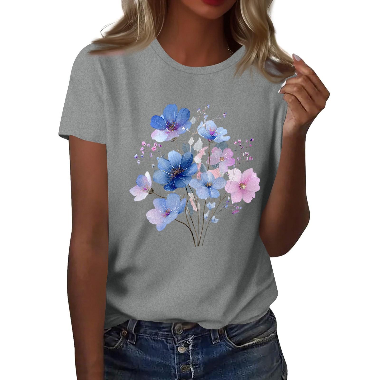 Женская мода повседневная футболка с круглым вырезом и короткими рукавами, топ, футболка, топ XL