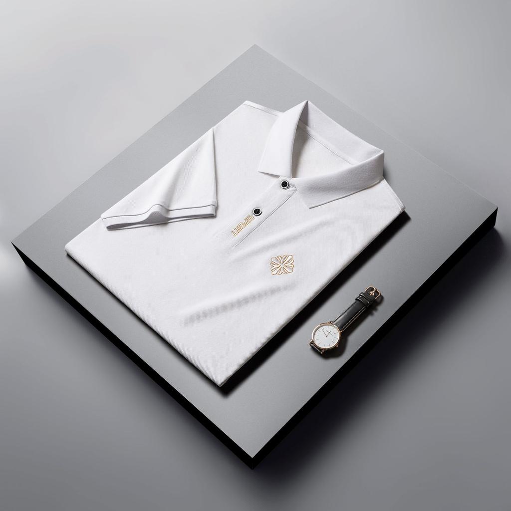 Tricou polo cu mânecă scurtă pentru bărbați, tricou casual lejer cu rever și mânecă jumătate, subțire și respirabil.