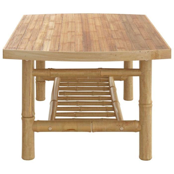 VidaXL Table basse de jardin 90x55x37 cm bambou, table de jardin, table de patio, mobilier de patio, table d'extérieur, 363463