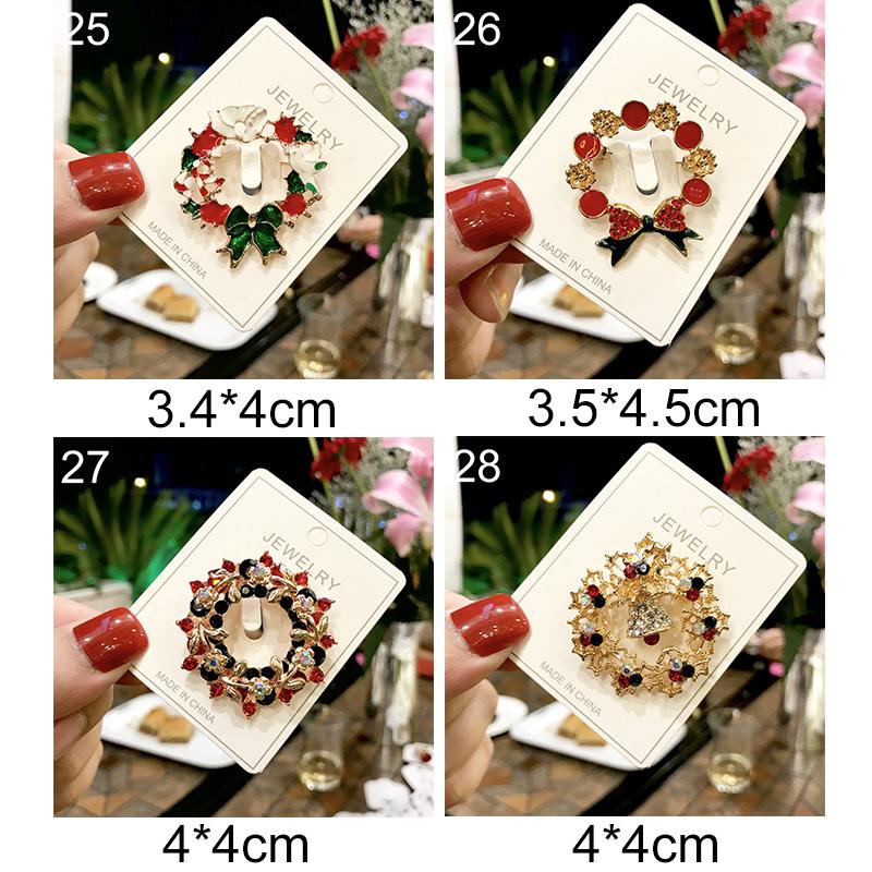 1pc presentes de festa de cristal coleções de natal broche pinos jóias decoração acessórios de casamento