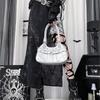 JIAERDI Harajuku Star Ita Bag Women Double Strap Adjustable Clear Leather Tote Purse Subculture Daily Versatile Shoulder Bag Y2K