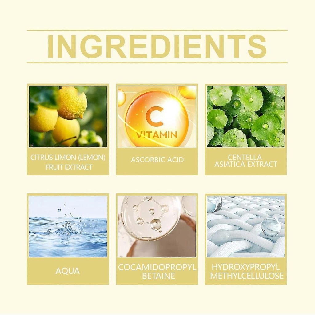 Vitamin C Brightening Facial Cleanser Hydrating, Soothing Lemon Extract Cleanser