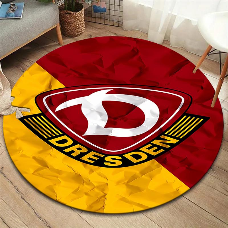 Kulatý koberec SG Dynamo Dresden, Koberec do obývacího pokoje, ložnice, k pohovce, herny, Dekorace, Protiskluzová podložka