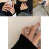 Smiley Face Contemporary Open Adjustable Ring For Women Fashionable Copper Jewelry