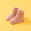 2pcs Anti Skid Toddler Socks Soft Crew Length Socks Middle Tube Design For Secure Movement On Hardwood Floors