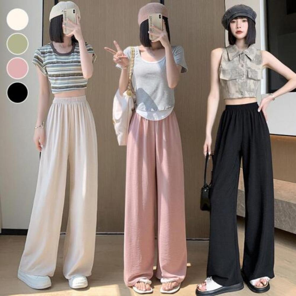 New Arrivals Open Run Women Basic Solid Color Flare Pants