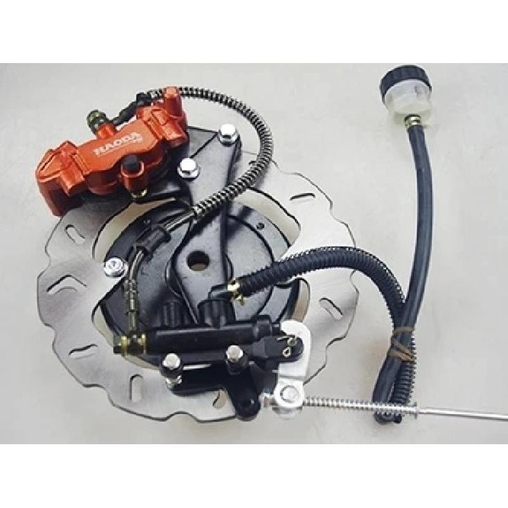 Motorradnabe Bremse Modifizierter hydraulischer hinterer Scheibenbremsensatz für Honda Yamaha obere untere Pumpenbremssättel Gesamtinstallation