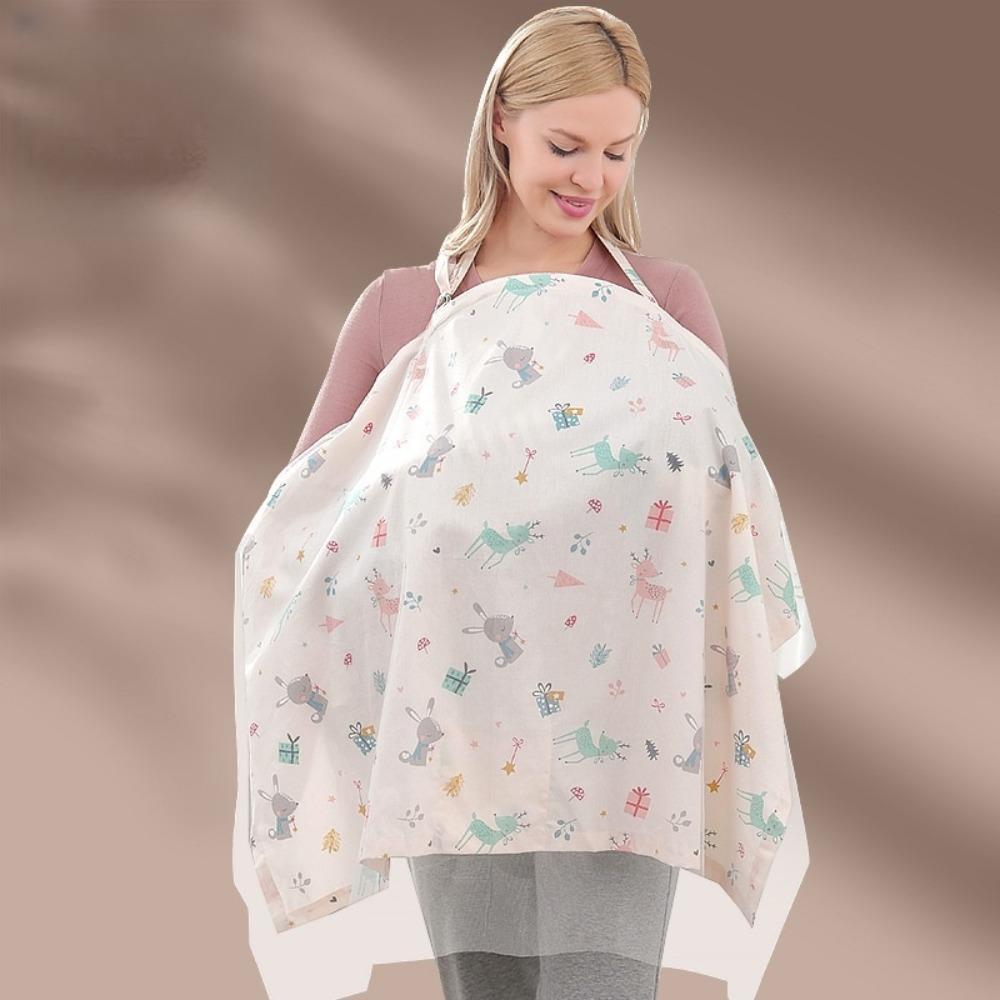 Cotton Outdoor Nursing Towel Cartoon Baby Stroller Blanket Breastfeeding Cover Outdoor