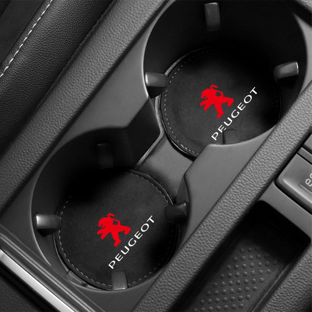 Car Accessories Center Console Water Cup Anti-Slip Mat Fur Coaster For Peugeot 206 307 308 3008 207 208 U407 508 2008 5008 107