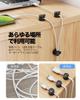 Lasocy Cable Holder, Set of 6, Spring-Loaded Cable Clips, 360° Rotation, Smooth Adjustment, Cord Holder for Desk, Wire Management, Strong Adhesive,