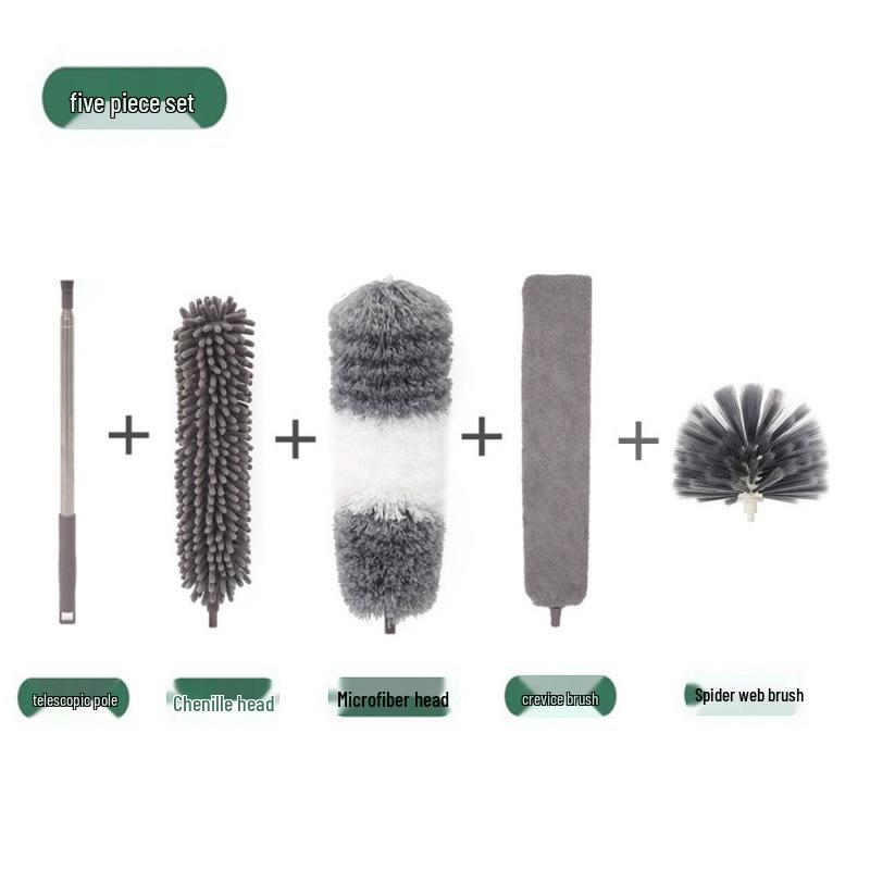 Flexible Electrostatic Chenille Duster with Bendable Brush