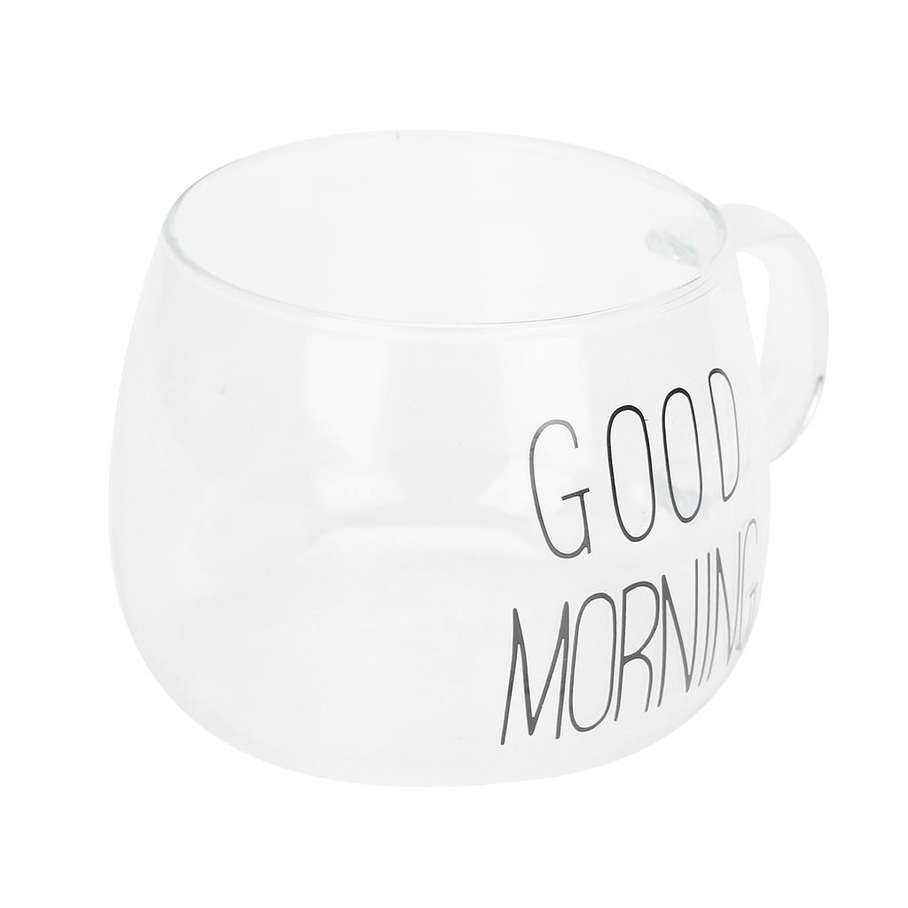 Coffee Cup Transparent Borosilicate Glass Mug with Handle for Milk Tea Cocktail Beverage