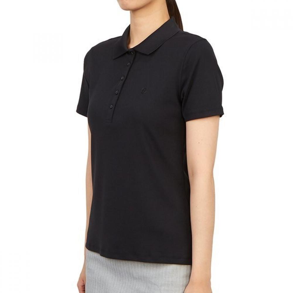 Zipore Golfwear Women S Collar ShorT Sleeve T ShirT g4lS23k135 Onyx