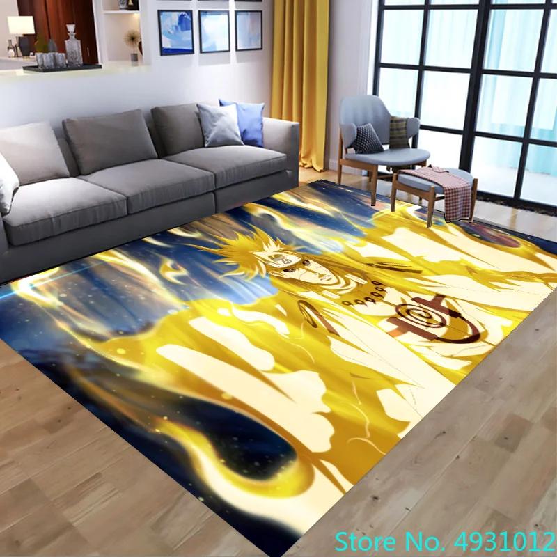 Bathroom Carpet Anime Uzumaki Naruto Cartoon Plush Rug Living Room Floor Mat Kitchen Bedroom Washable Non-slip Door Mats