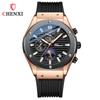 CHENXI Original Watch Quartz Waterproof Sports Watches Men Silicone Strap Chronograph Calendar Multi Functional Wristwatches