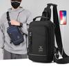 Men Sling Backpack Cross Body Chest Shoulder Bag Rucksack with USB Charging Port Travel Nylon Male Small Rucksack Messenger Bags