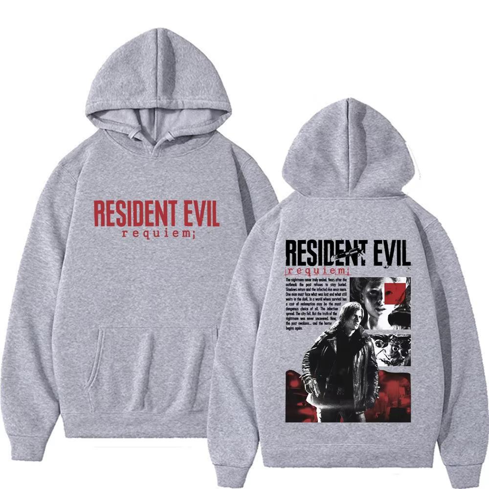 Unisex Limited Leon Kennedy Resident Evil Requiem Hoodie, Trendy Classic Vintage Fleece Long Sleeve Sweatshirt