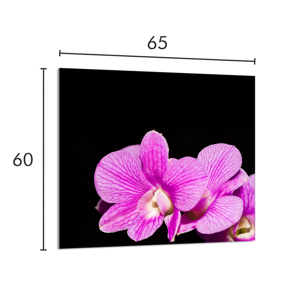 PANNELLO IN VETRO PER CUCINA 65x60 Orchidea