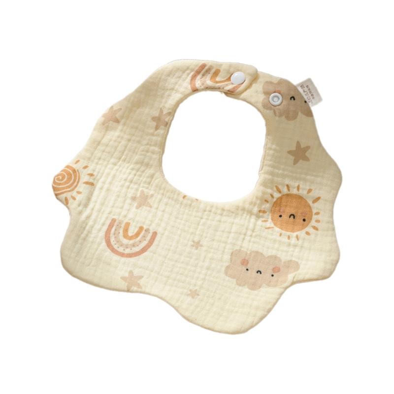 

Adjustable Petal Pattern Burp Cloth Easy to Clean & Durable Feeding Bibs Bandana Bibs Suitable for Newborns & Toddlers