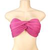 Spring Women's Solid Color Halter Neck Bandeau Top with Tie-up Chest Wrap
