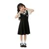 Girls' Stylish Academy-Style Shirt Collar Dress - Kids' Two-Piece Summer Outfit